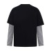 Anime printed fake two-piece long sleeve