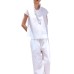 Drifting Moon Two-Tone Ruffled Neckline Literary-Style Sleeveless Top