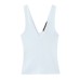 Elegant Style V-Neck Ribbed Sleeveless Top for Women