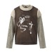 Splicing letter pattern printed fake two long sleeves