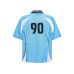Color blocking V-neck jersey short sleeved T-shirt