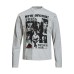 Jigsaw print round neck long sleeved T-shirt Jigsaw print round neck long sleeved T-shirt