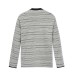 Embroidered letters perforated stripes long sleeves