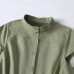 Style  Solid Color Short Sleeve Round Neck Decorative Top