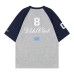 Splicing color blocked shoulder short sleeved T-shirt Splicing color blocked shoulder short sleeved T-shirt