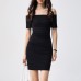 Chiffon One-Shoulder Dress Slim Fit Bodycon Short Dress