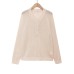 V-Neck Solid Color Long Sleeve Knitwear for Women