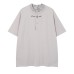Fake two and a half button short sleeves