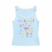 Dopamine colored bow U-neck tank top for women