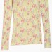 Style Semi-Transparent Fitted Printed Knit Top for Women