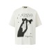 Character letter printed short sleeved t-shirt