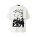 Character letter printed short sleeved shirt