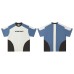 Alphabet print contrasting splicing sports short sleeved shirt