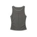 Sleeveless Crop Top  Two-Piece Mock Layered Tank Top