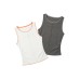 Sleeveless Crop Top  Two-Piece Mock Layered Tank Top