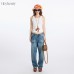 Sleeveless Crop Top  Two-Piece Mock Layered Tank Top