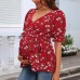 V-neck waistband tied top