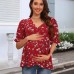 V-neck waistband tied top