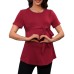 Women's round neck short sleeved top