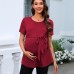 Women's round neck short sleeved top