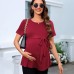 Women's round neck short sleeved top