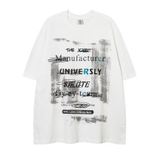 Graffiti splashed ink letters loose short sleeves