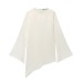Chic Asymmetric Top with Satin Texture,Women's Clothing Chic Asymmetric Top with Satin Texture,Women's Clothing
