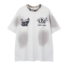 Spray painted dirty loose short sleeves