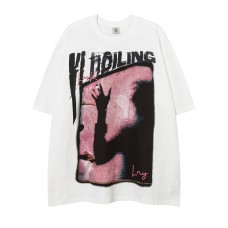 Shadow printed short sleeved T-shirt