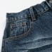 Used washed denim shorts