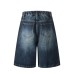 Used washed denim shorts