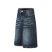 Used washed denim shorts
