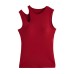 Hollow-out Shoulder Strap Design Wearable Slim Fit Versatile Inner Top