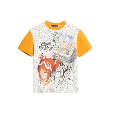 Star printed cartoon print contrasting slim fit top