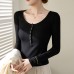 Slim Fit Long Sleeve Crew Neck Top Inner Layer or Outer Wear