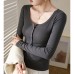 Slim Fit Long Sleeve Crew Neck Top Inner Layer or Outer Wear