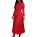 Bow lace long sleeved dress