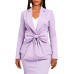 Collar deep V-neck long sleeved suit jacket Collar deep V-neck long sleeved suit jacket