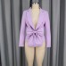 Collar deep V-neck long sleeved suit jacket Collar deep V-neck long sleeved suit jacket