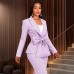 Collar deep V-neck long sleeved suit jacket Collar deep V-neck long sleeved suit jacket