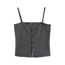 Design Sense Striped Strapless Off-Shoulder Top  Casual Wear