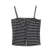 Design Sense Striped Strapless Off-Shoulder Top  Casual Wear