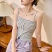 Design Sense Striped Strapless Off-Shoulder Top  Casual Wear