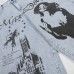 Character printed denim cropped pants