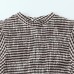 Small plaid bubble sleeve honeycomb top Small plaid bubble sleeve honeycomb top