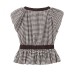Balloon shaped small checkered bow top