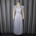 V-neck high waisted pleated dress
