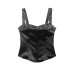 Spicy girl sequined patchwork sleeveless off shoulder camisole top