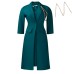 Elastic slim fit solid color suit jacket, camisole skirt two-piece set