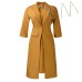 Elastic slim fit solid color suit jacket, camisole skirt two-piece set